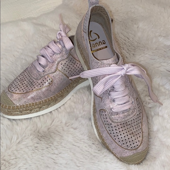 kanna Shoes - KANNA PINK IRIDESCENT Espadrille Sneakers